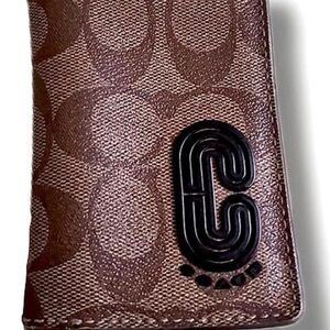 Coach Brown Leather Card Holder